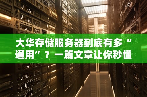 大华存储服务器到底有多“通用”？一篇文章让你秒懂它的百变用法！