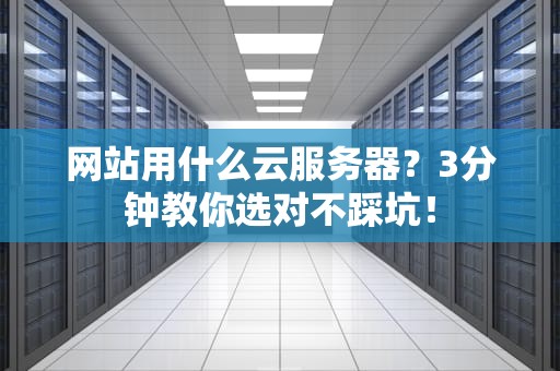 网站用什么云服务器？3分钟教你选对不踩坑！