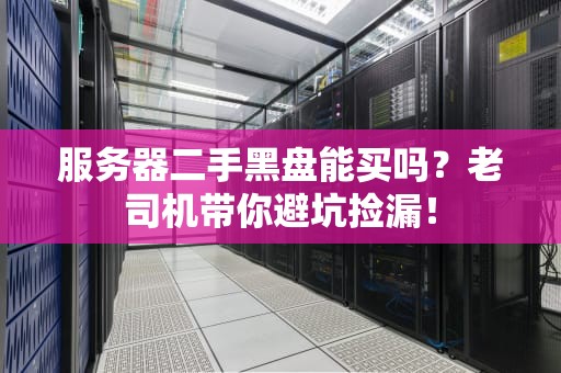 服务器二手黑盘能买吗？老司机带你避坑捡漏！