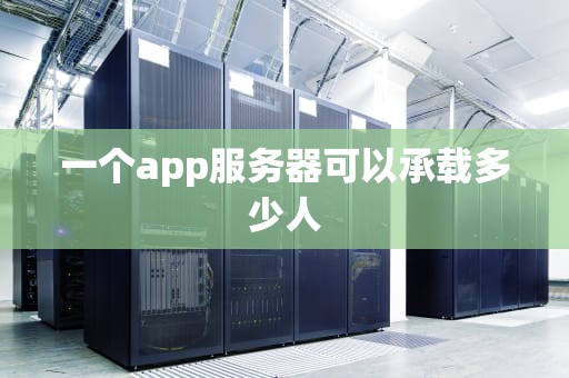 一个app服务器可以承载多少人
