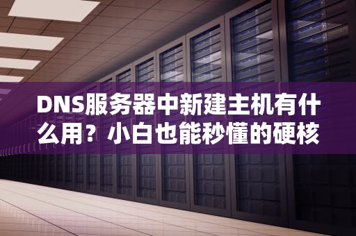 DNS服务器中新建主机有什么用？小白也能秒懂的硬核科普！