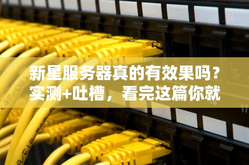 新星服务器真的有效果吗？实测+吐槽，看完这篇你就懂了！