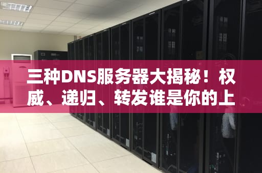 三种DNS服务器大揭秘！权威、递归、转发谁是你的上网“导航员”？