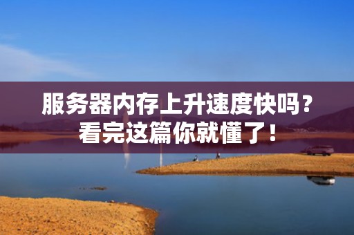服务器内存上升速度快吗？看完这篇你就懂了！