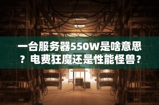 一台服务器550W是啥意思？电费狂魔还是性能怪兽？专业测评博主带你算笔明白账！