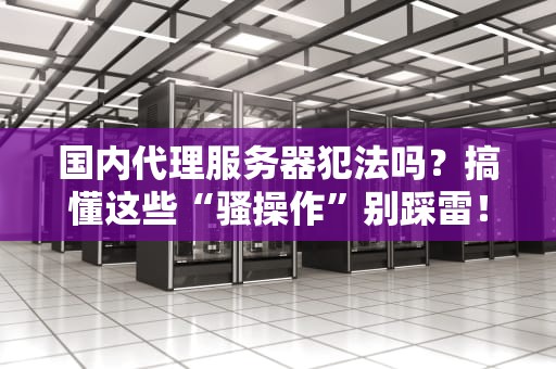 国内代理服务器犯法吗？搞懂这些“骚操作”别踩雷！