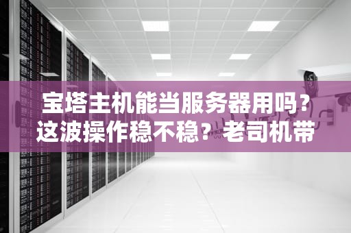 宝塔主机能当服务器用吗？这波操作稳不稳？老司机带你实测+避坑指南！