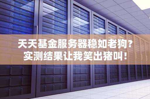 天天基金服务器稳如老狗？实测结果让我笑出猪叫！