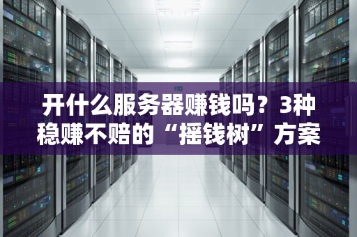 开什么服务器赚钱吗？3种稳赚不赔的“摇钱树”方案大揭秘！
