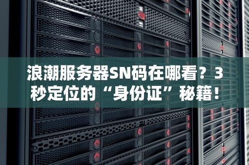 浪潮服务器SN码在哪看？3秒定位的“身份证”秘籍！