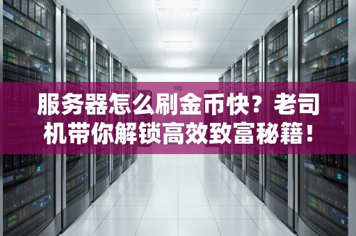 服务器怎么刷金币快？老司机带你解锁高效致富秘籍！