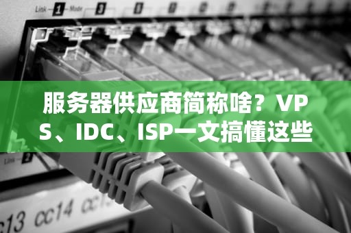 服务器供应商简称啥？VPS、IDC、ISP一文搞懂这些“字母汤”！