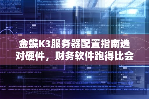 金蝶K3服务器配置指南选对硬件，财务软件跑得比会计小姐姐还快！