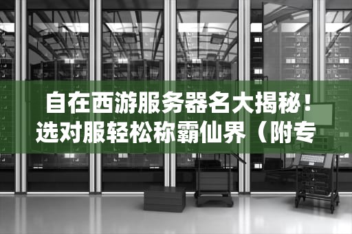 自在西游服务器名大揭秘！选对服轻松称霸仙界（附专业测评指南）