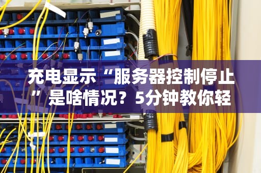 充电显示“服务器控制停止”是啥情况？5分钟教你轻松排雷！