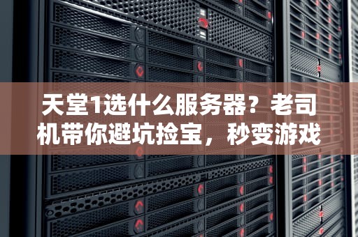 天堂1选什么服务器？老司机带你避坑捡宝，秒变游戏大佬！