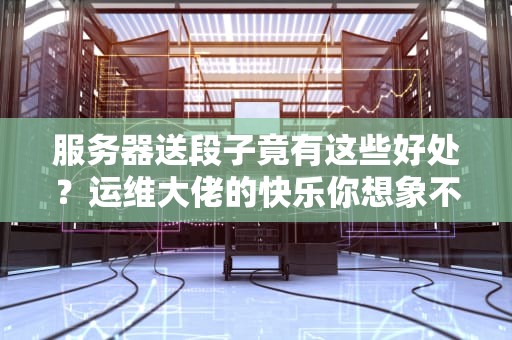 服务器送段子竟有这些好处？运维大佬的快乐你想象不到！