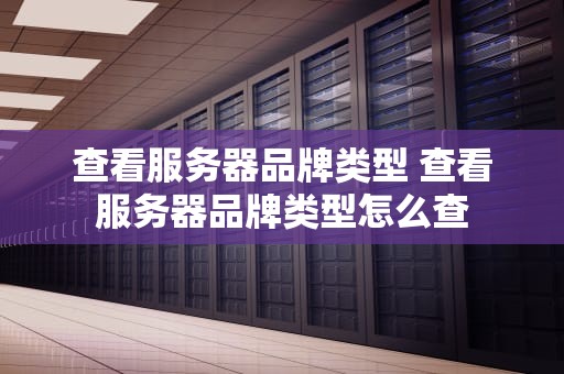 查看服务器品牌类型 查看服务器品牌类型怎么查