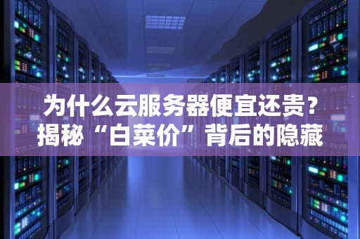 为什么云服务器便宜还贵？揭秘“白菜价”背后的隐藏账单！