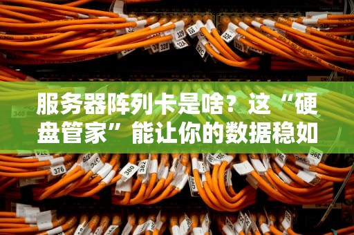 服务器阵列卡是啥？这“硬盘管家”能让你的数据稳如老狗！
