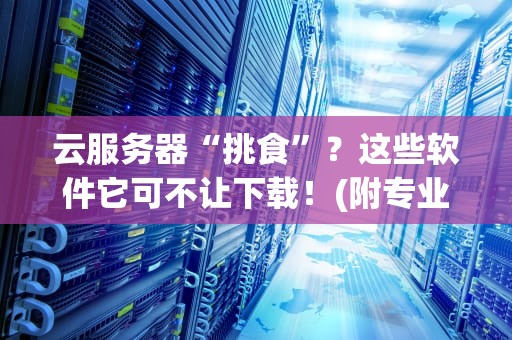 云服务器“挑食”？这些软件它可不让下载！(附专业避坑指南)