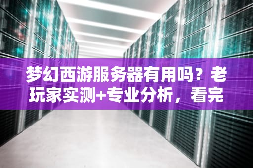 梦幻西游服务器有用吗？老玩家实测+专业分析，看完秒懂！
