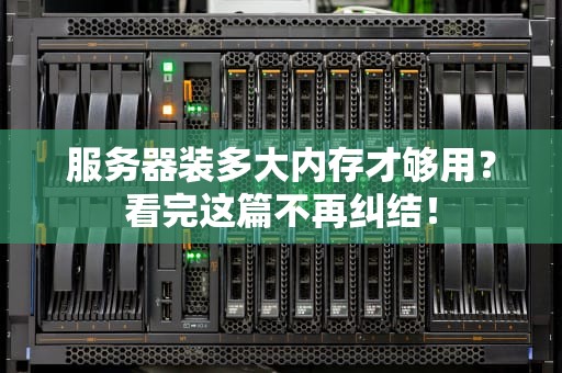 服务器装多大内存才够用？看完这篇不再纠结！