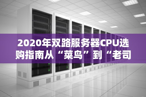 2020年双路服务器CPU选购指南从“菜鸟”到“老司机”的终极避坑手册