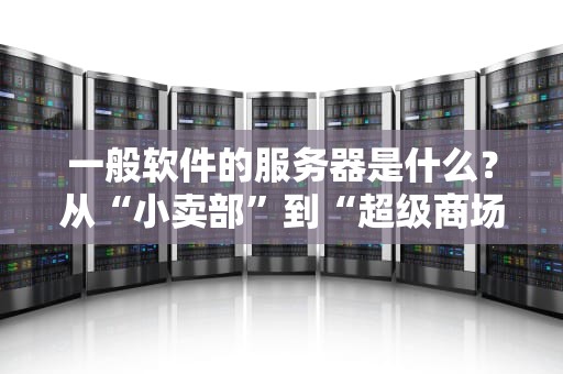 一般软件的服务器是什么？从“小卖部”到“超级商场”的进化之旅