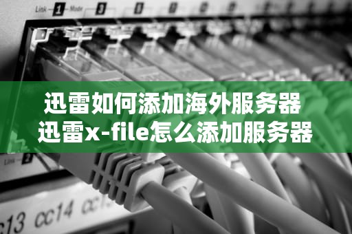 迅雷如何添加海外服务器 迅雷x-file怎么添加服务器