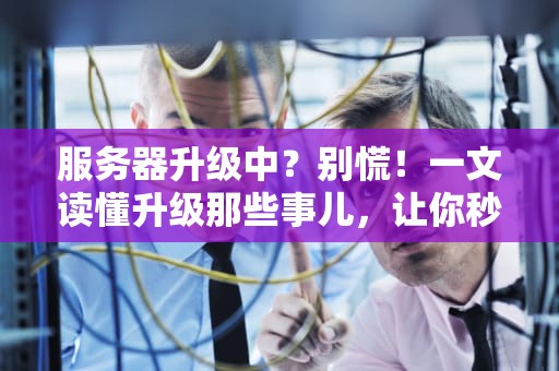 服务器升级中？别慌！一文读懂升级那些事儿，让你秒变“技术大神”