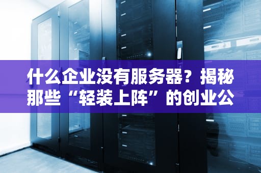 什么企业没有服务器？揭秘那些“轻装上阵”的创业公司