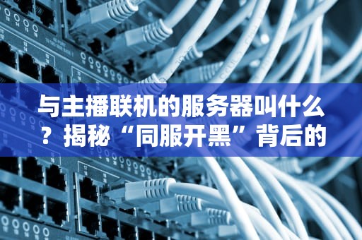 与主播联机的服务器叫什么？揭秘“同服开黑”背后的技术玄机！