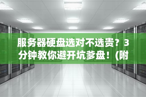 服务器硬盘选对不选贵？3分钟教你避开坑爹盘！(附2024选购指南)