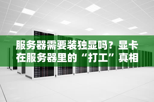 服务器需要装独显吗？显卡在服务器里的“打工”真相大揭秘！
