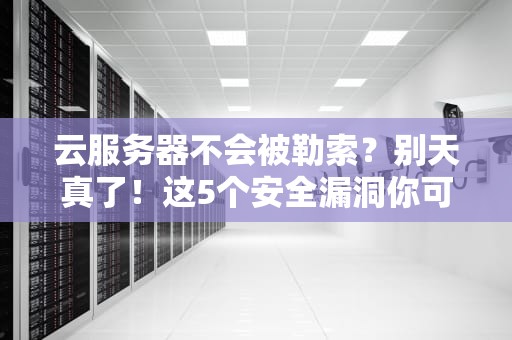 云服务器不会被勒索？别天真了！这5个安全漏洞你可能一个都不知道