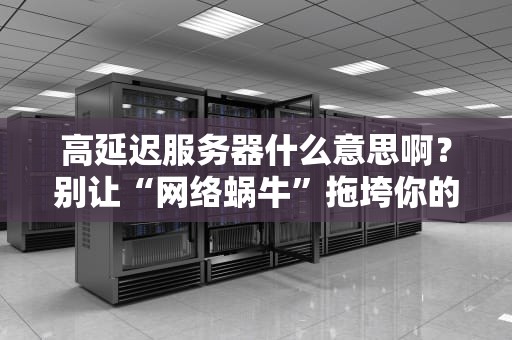 高延迟服务器什么意思啊？别让“网络蜗牛”拖垮你的业务！
