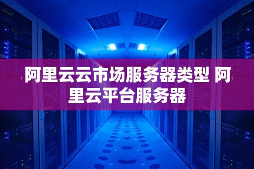 阿里云云市场服务器类型 阿里云平台服务器