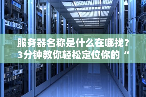服务器名称是什么在哪找？3分钟教你轻松定位你的“服务器身份证”！