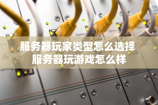 服务器玩家类型怎么选择 服务器玩游戏怎么样