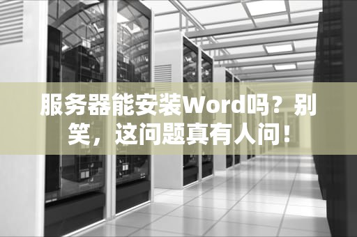 服务器能安装Word吗？别笑，这问题真有人问！