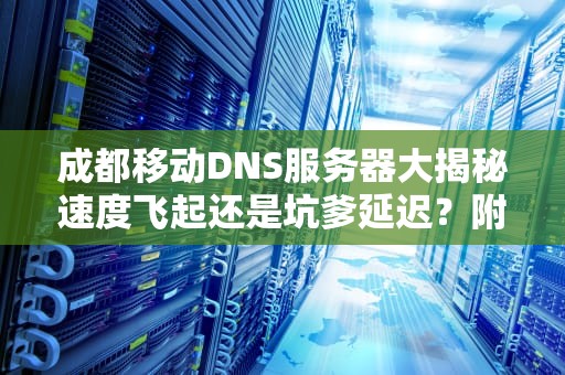 成都移动DNS服务器大揭秘速度飞起还是坑爹延迟？附实测对比+优化指南