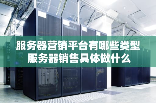 服务器营销平台有哪些类型 服务器销售具体做什么