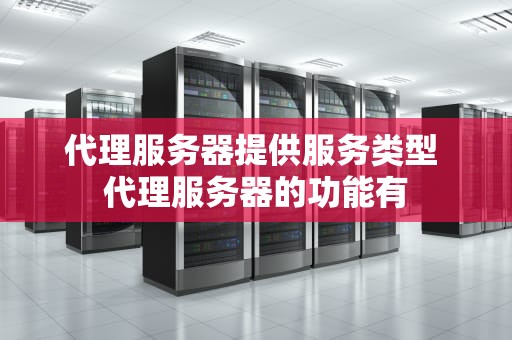 代理服务器提供服务类型 代理服务器的功能有