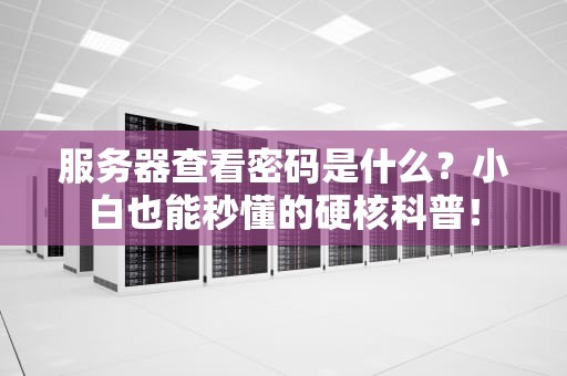服务器查看密码是什么？小白也能秒懂的硬核科普！
