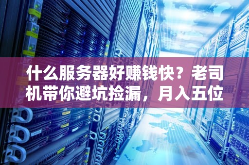什么服务器好赚钱快？老司机带你避坑捡漏，月入五位数的秘密都在这！