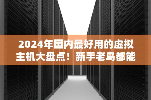 2024年国内最好用的虚拟主机大盘点！新手老鸟都能闭眼入的5款神机