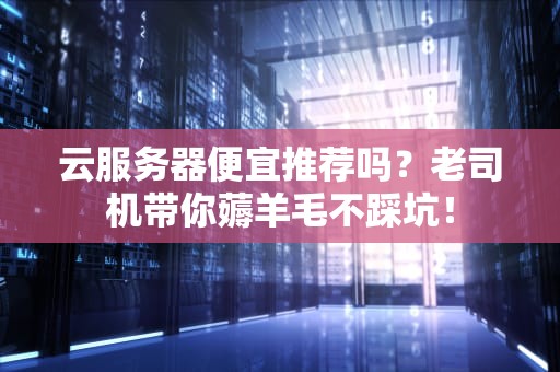 云服务器便宜推荐吗？老司机带你薅羊毛不踩坑！