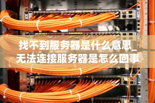 找不到服务器是什么意思_无法连接服务器是怎么回事_找不到服务器的含义及其影响