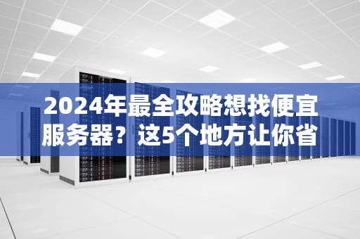 2024年最全攻略想找便宜服务器？这5个地方让你省下一套房！